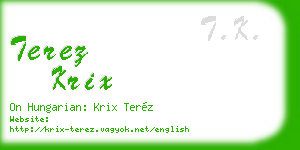 terez krix business card